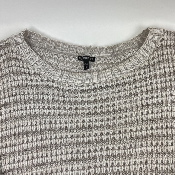 Express Sweater Womens Medium Gray Chunky Knit - Picture 3 of 9